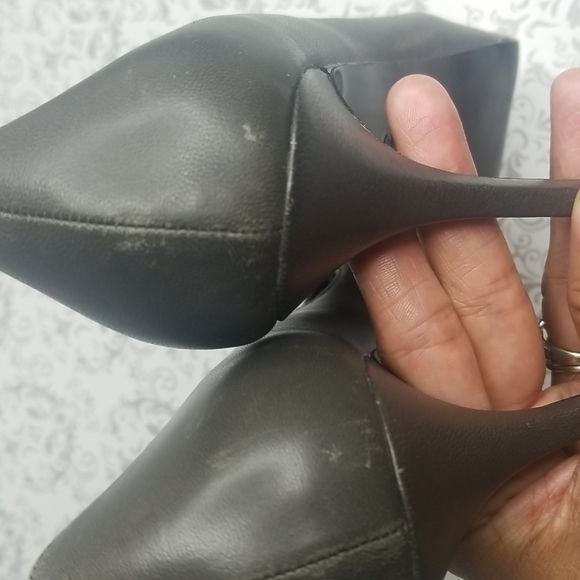 YVES SAINT LAURENT TRIBTOO CAP TOE PLATFORM PUMP BLACK LEATHER & PATENT - Picture 13 of 16